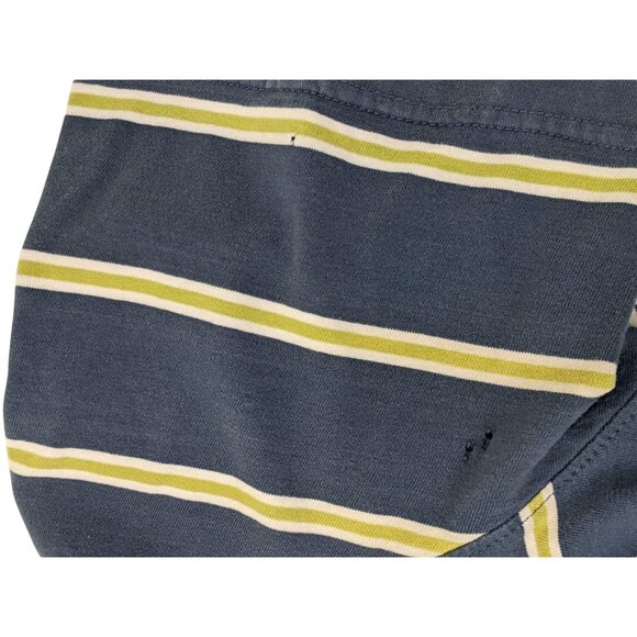 Wrangler Small Blue 100% Cotton Striped Short Sleeve Polo Shirt 29g - Picture 9 of 9